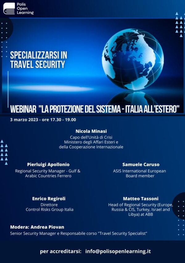 Webinar - La protezione del Sistema-Italia all'estero